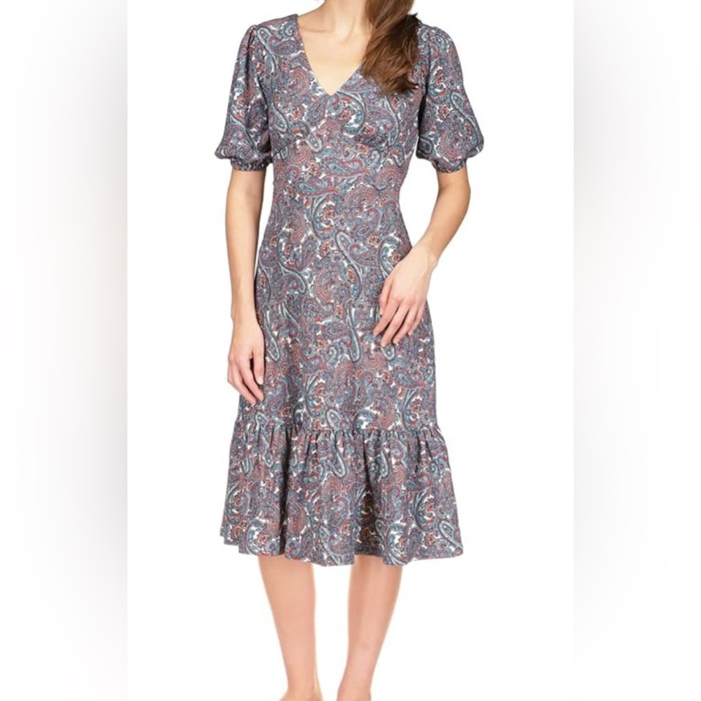 Micheal Kors Elegant Paisley Print Dress NWT - Picture 3 of 13